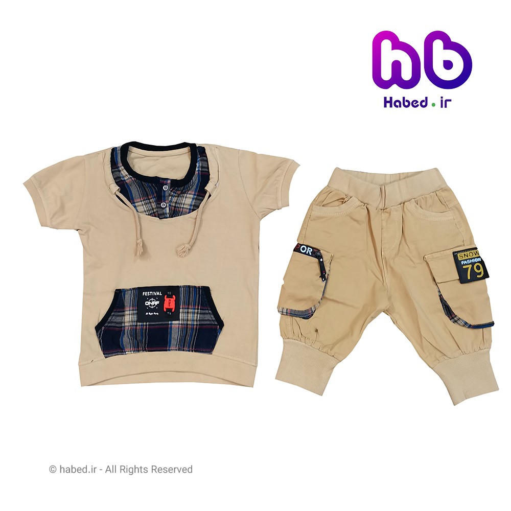 ست تیشرت شلوارک جدید اسپرت بچگانه پسرانه و دخترانه شیک جنس بسیار عالی کد 1614