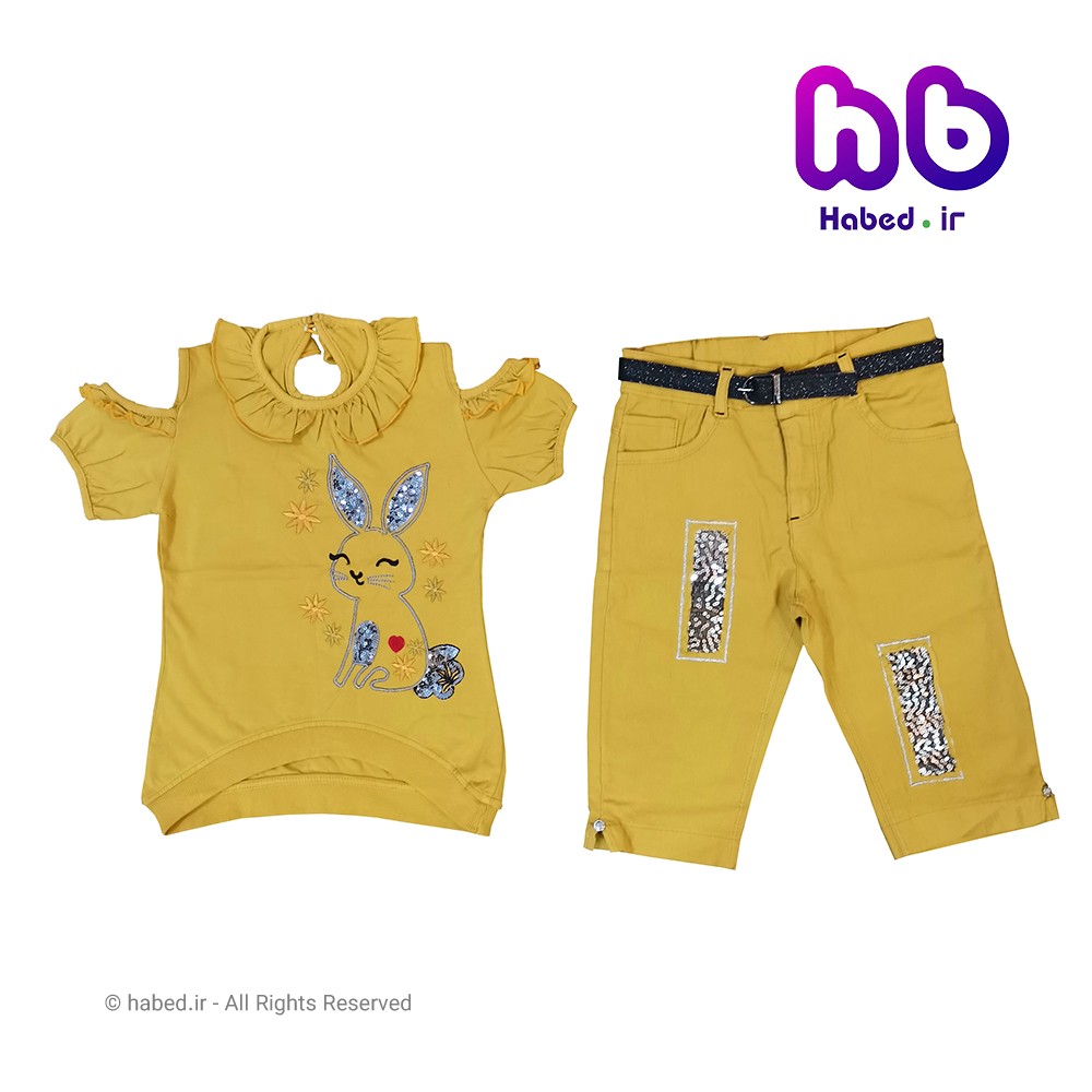 ست تیشرت شلوارک جدید بچگانه دخترانه شیک جنس بسیار عالی کد 1615