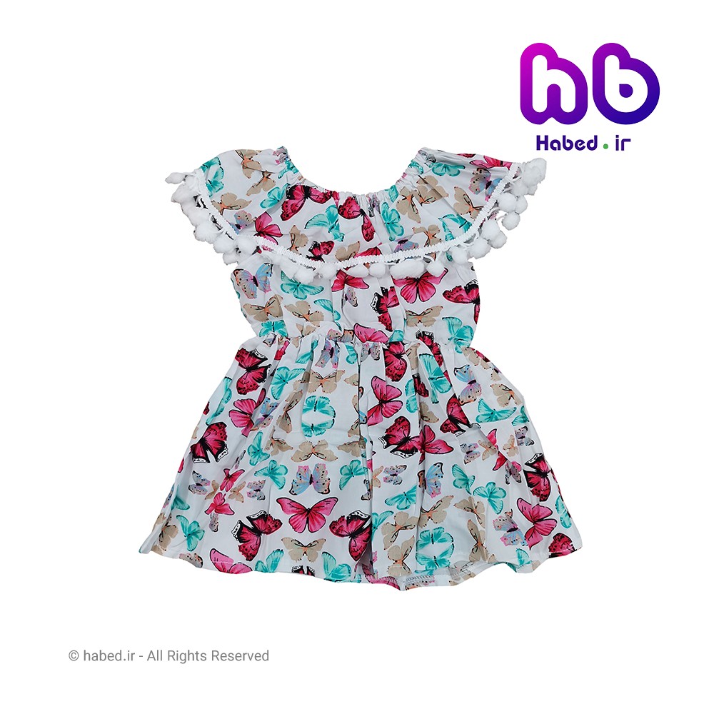 پیراهن نخی جدید دخترانه شیک جنس بدون آبرفت کد 1636