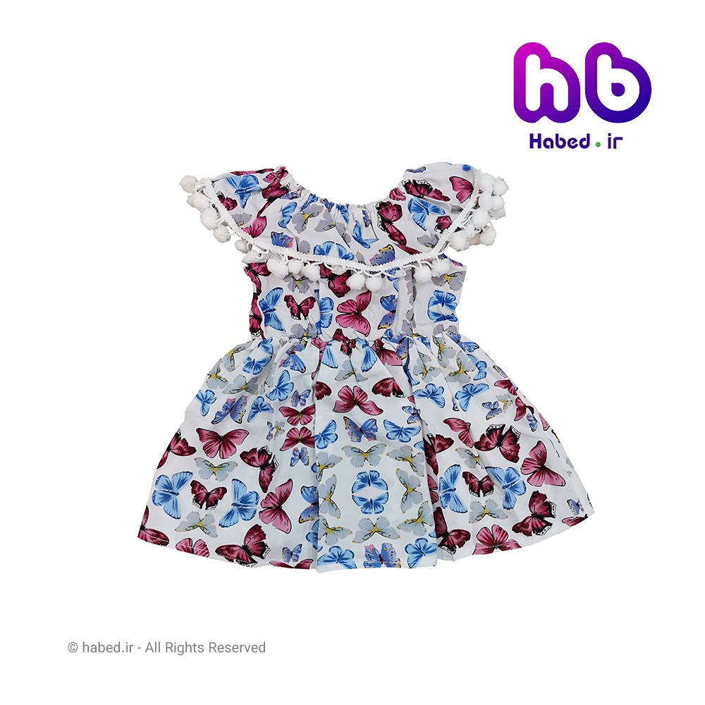 پیراهن نخی جدید دخترانه شیک جنس بدون آبرفت کد 1637