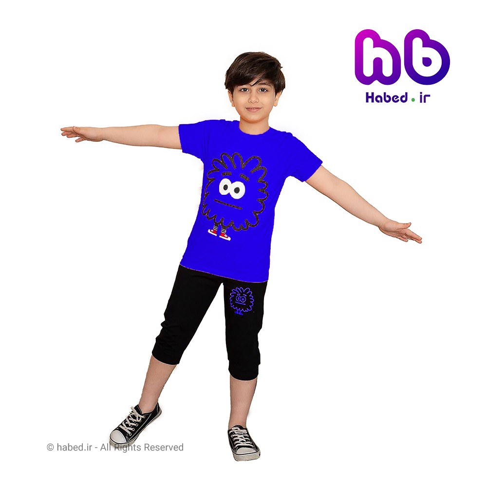 ست تیشرت و شلوارک بچگانه جدید شیک ( پسرانه و دخترانه) جنس پنبه دورو تضمینی کد 1670