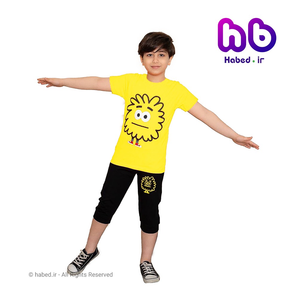 ست تیشرت و شلوارک بچگانه جدید شیک ( پسرانه و دخترانه) جنس پنبه دورو تضمینی کد 1672