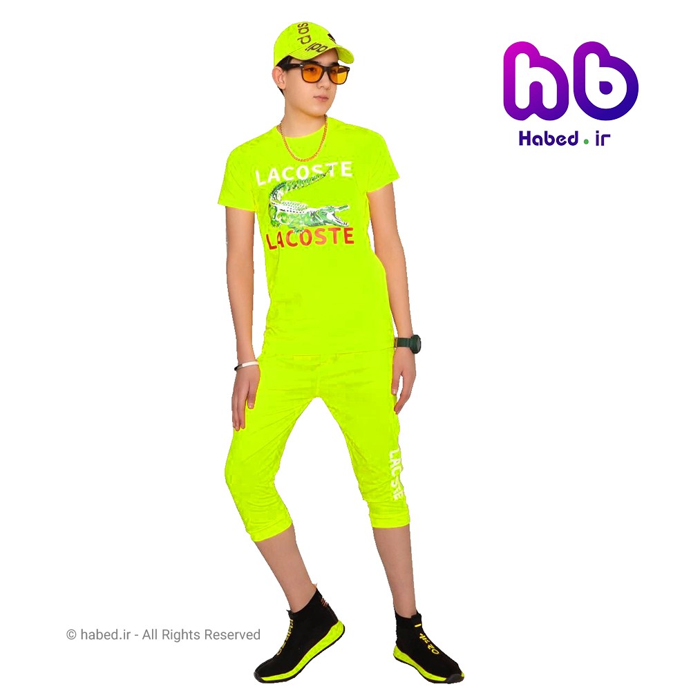 ست تیشرت شلوارک جدید بچگانه پسرانه شیک جنس پنبه دورو تضمینی طرح LAGOSTE کد 1692