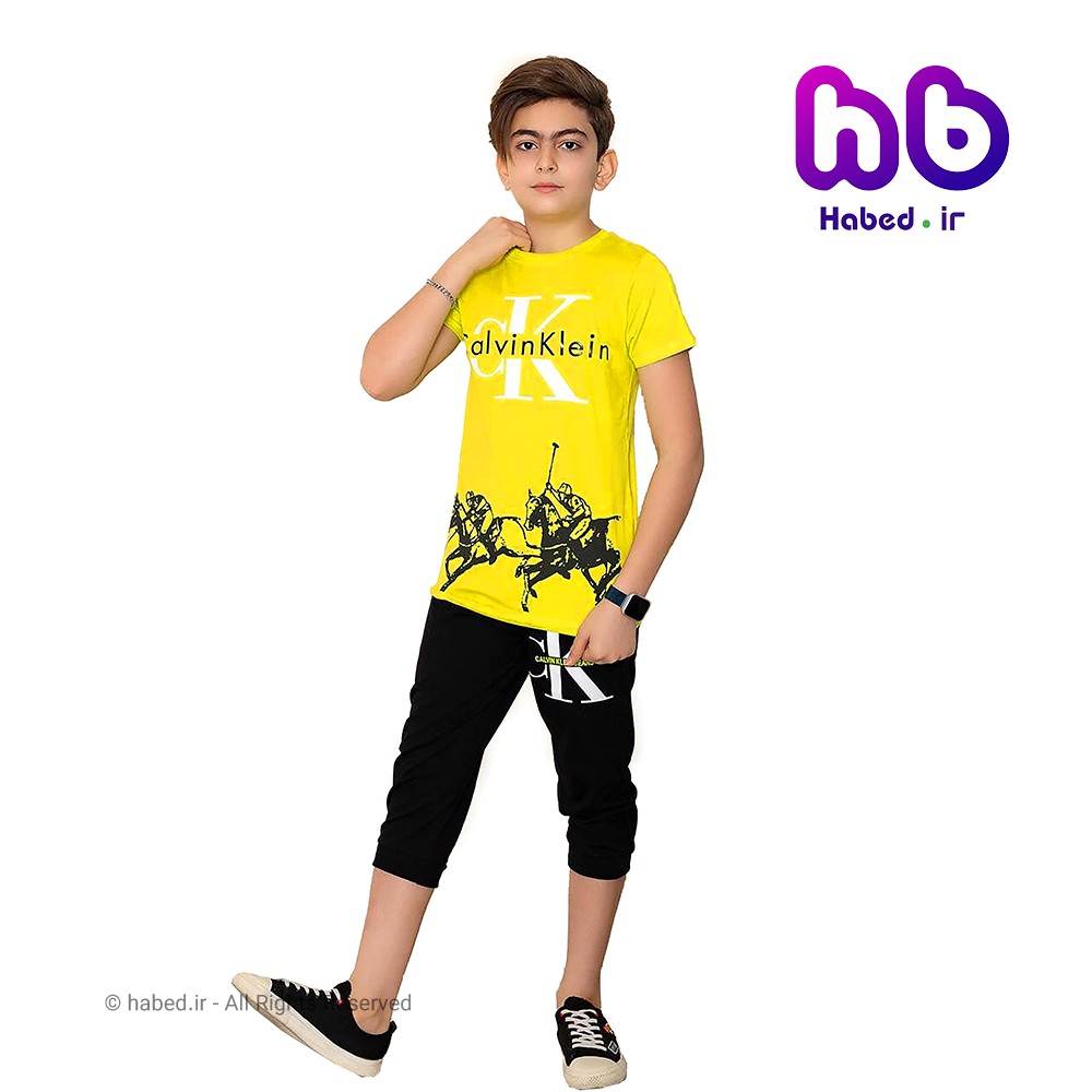 ست تیشرت شلوارک جدید بچگانه پسرانه شیک جنس پنبه دورو تضمینی چاپ زول کد 1702