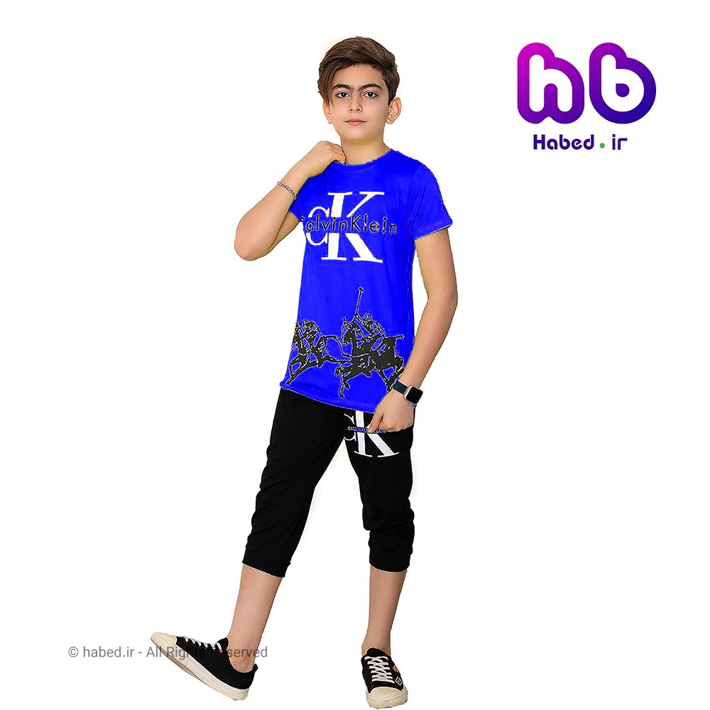 ست تیشرت شلوارک جدید بچگانه پسرانه شیک جنس پنبه دورو تضمینی چاپ زول کد 1703