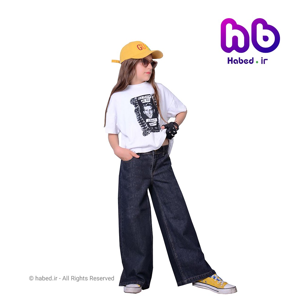 شلوار جین جدید بگ بچگانه ( دخترانه) شیک جنس جین عالی و تضمینی کد 1718