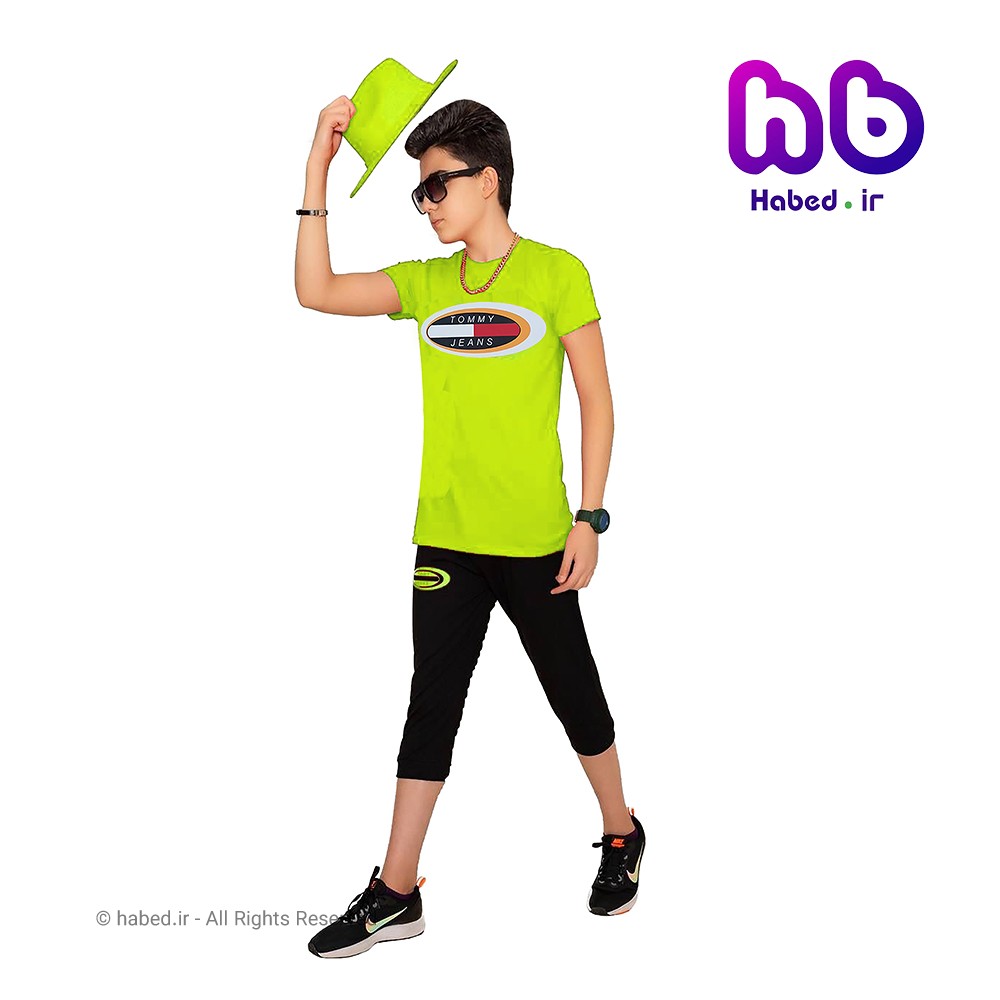 ست تیشرت شلوارک جدید بچگانه پسرانه شیک جنس پنبه دورو تضمینی کد 1726