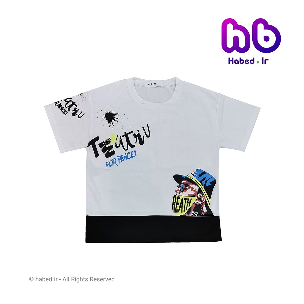 تیشرت تک بچگانه پسرانه جدید شیک خارجی جنس پنبه درجه یک طرح مرد کد 1748
