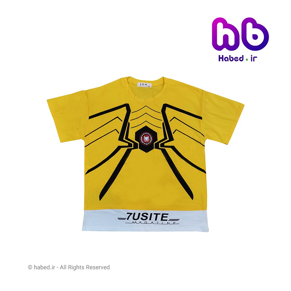 تیشرت تک بچگانه پسرانه جدید شیک خارجی جنس پنبه درجه یک طرح عنکبوت کد 1761