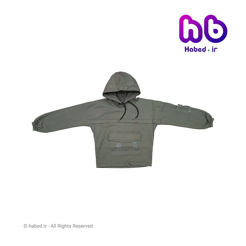 بلوز هودی تک بچگانه اسپرت پسرانه و دخترانه ایرانی جلو جیب دار جنس کتان درجه یک کد 1775
