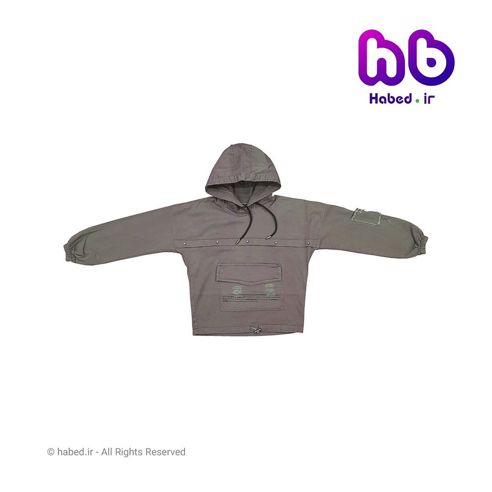 بلوز هودی تک بچگانه اسپرت پسرانه و دخترانه ایرانی جلو جیب دار جنس کتان درجه یک کد 1778