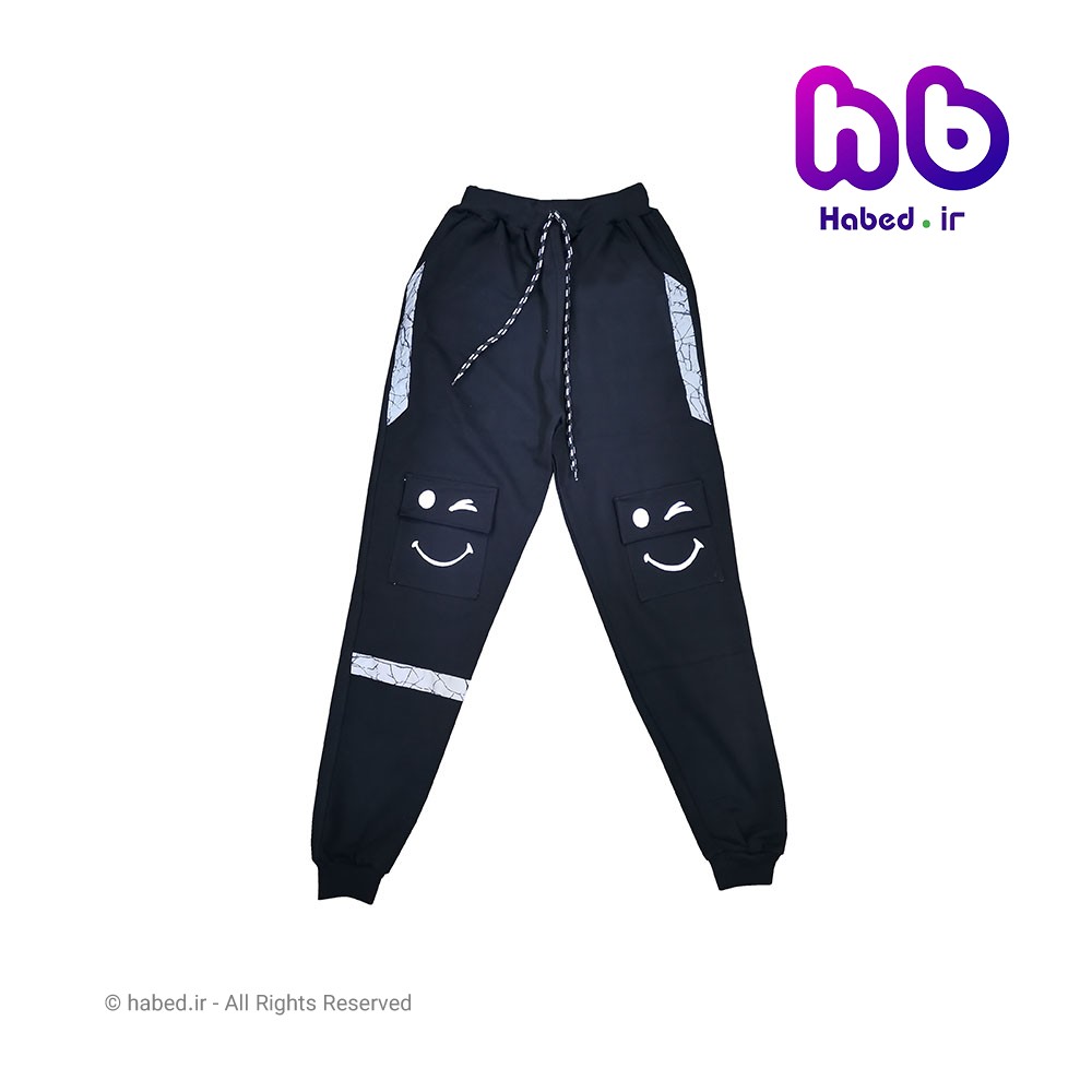 شلوار جدید بچگانه پسرانه شیک جنس تضمینی طرح لبخند شبرنگی کد 1809