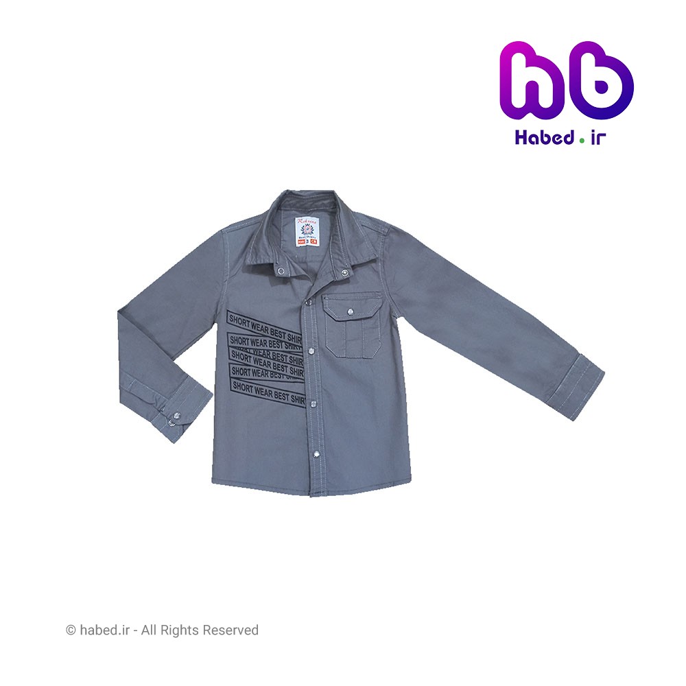 پیراهن ( شومیز ) اسپرت بچگانه پسرانه جدید و شیک قواره دار جنس کتان درجه یک کد 1830