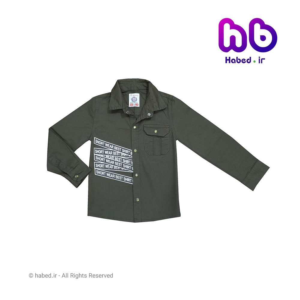 پیراهن ( شومیز ) اسپرت بچگانه پسرانه جدید و شیک قواره دار جنس کتان درجه یک کد 1831