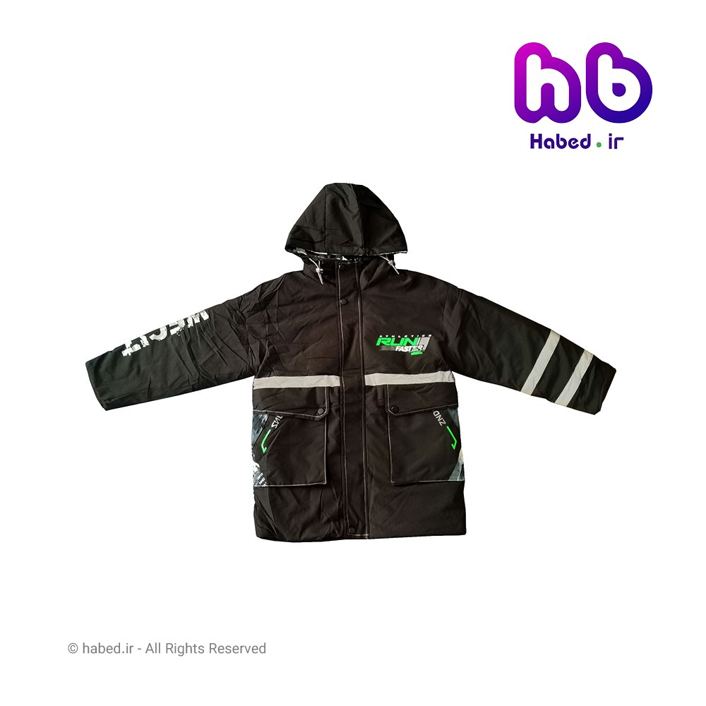 کاپشن جدید بچگانه پسرانه شیک ضخیم جنس تضمینی و بسیار عالی داخل کرک طرح RUN کد 1835