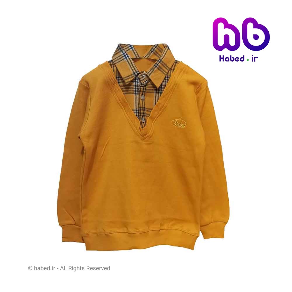 بلوز یقه دار جدید بچگانه پسرانه شیک جنس پنبه دورو کبریتی درجه یک کد 1901