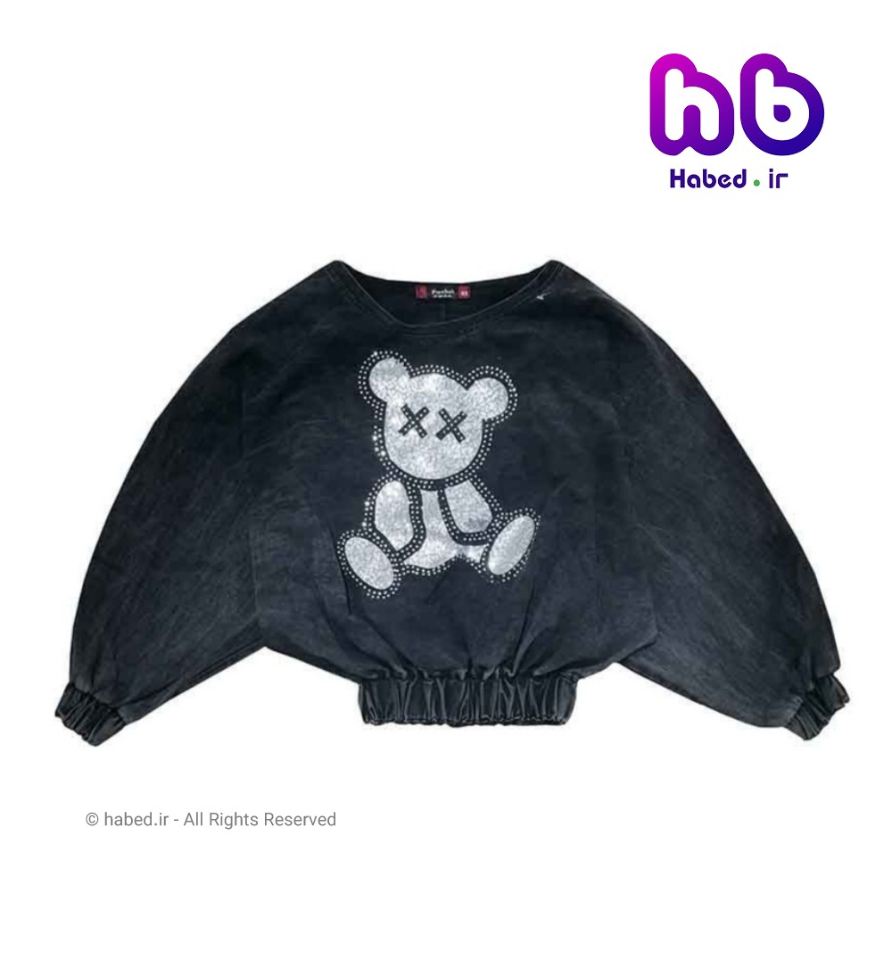 بلوز کراپ تک جدید بچگانه دخترانه شیک جنس جین تضمینی کد 1907