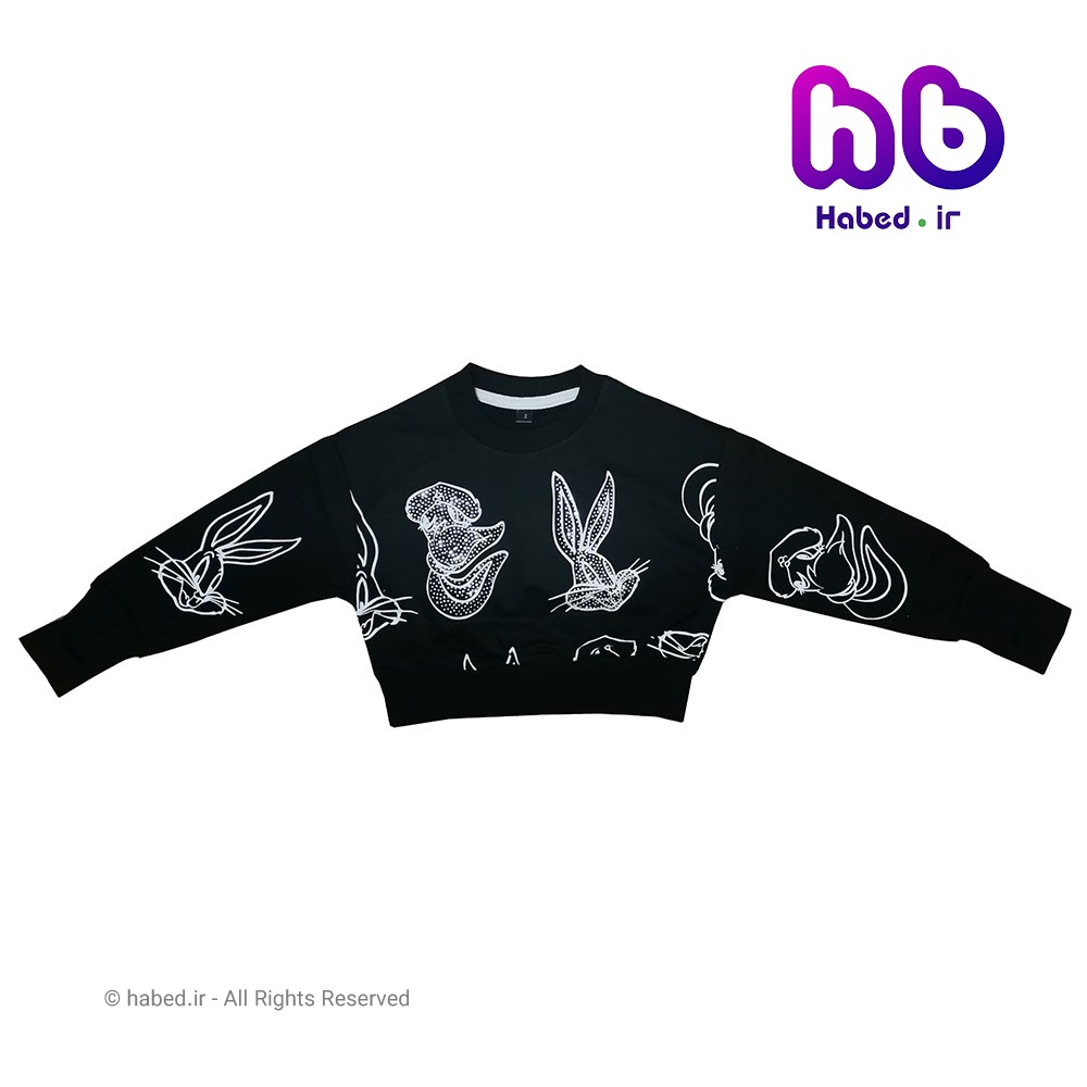 بلوز کراپ جدید دخترانه شیک جنس پنبه تضمینی و آستین انگشتی کد 2014