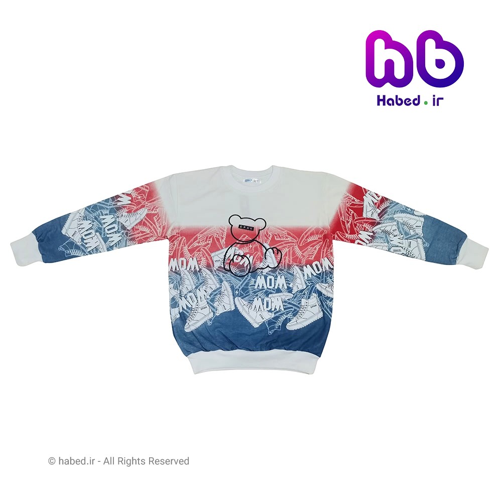 بلوز تک لاکچری جدید شیک بچگانه اسپرت پسرانه و دخترانه جنس دورس طرح کفش  کد 2047