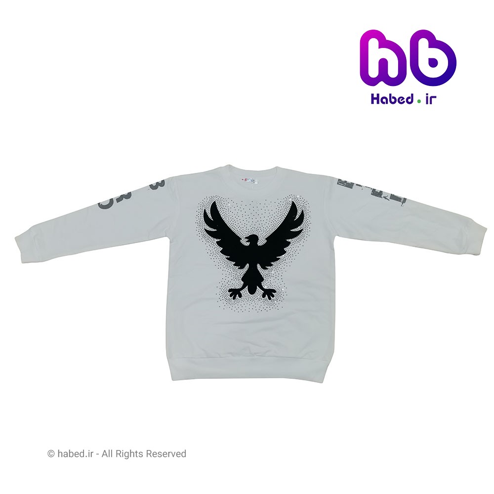 بلوز تک لاکچری جدید شیک بچگانه اسپرت پسرانه و دخترانه جنس دورس طرح پرنده کد 2048