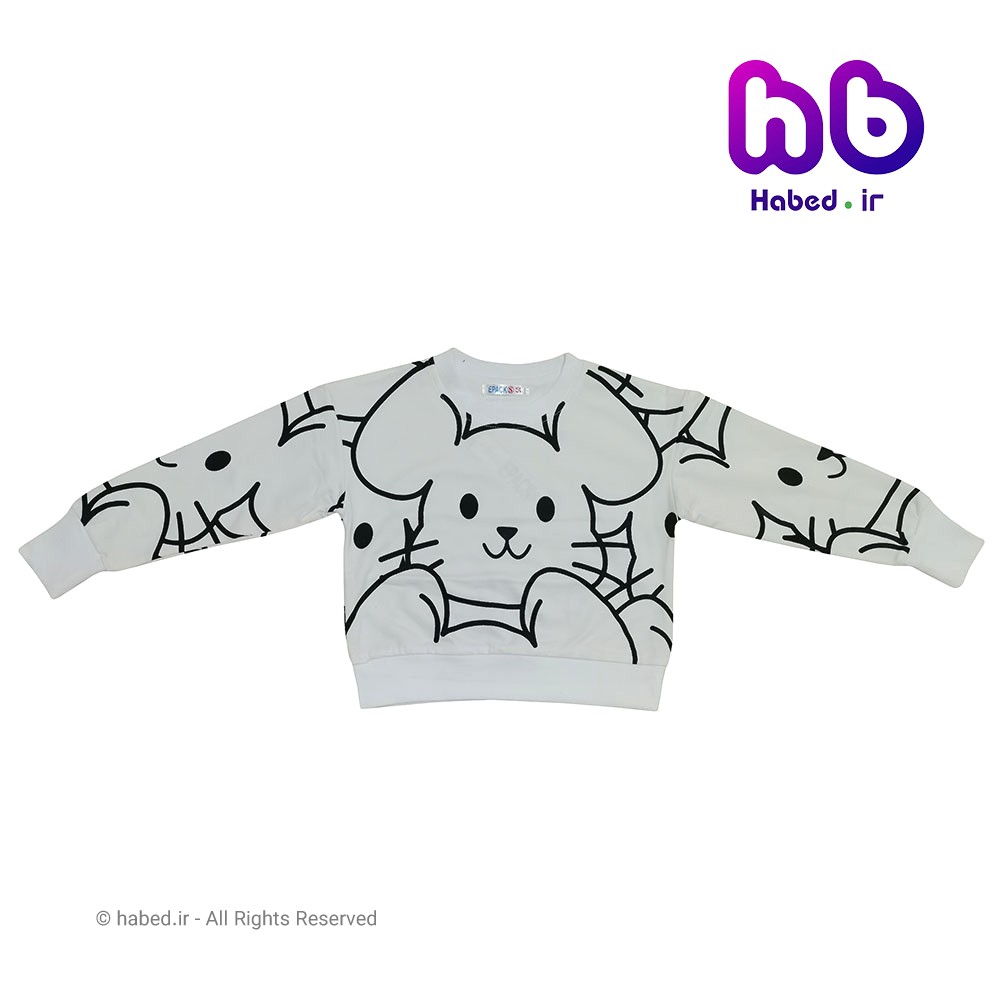 بلوز تک جدید شیک بچگانه اسپرت پسرانه و دخترانه جنس دورس طرح موش کد 2066