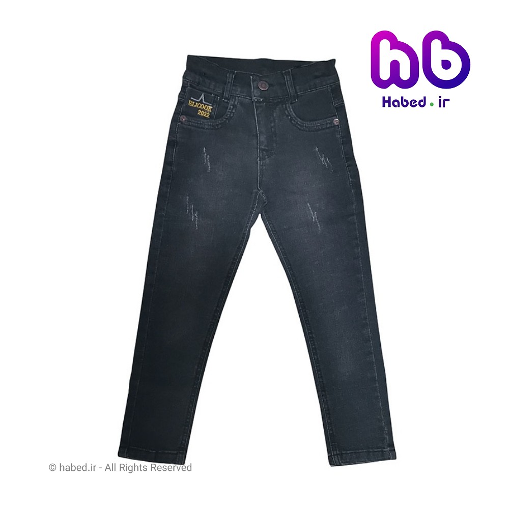 شلوار جین کمر کش جدید بچگانه اسپرت پسرانه و دخترانه جنس تضمینی و کش کد 2077
