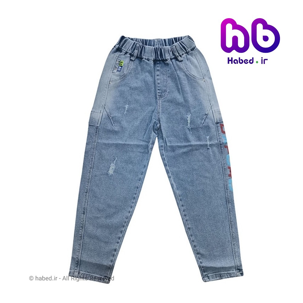 شلوار جین جدید مام فیت کمر کش خارجی بچگانه اسپرت پسرانه و دخترانه ایرانی جنس تضمینی کد 2084