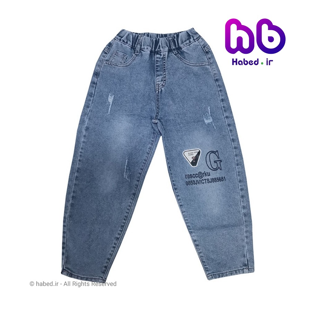 شلوار جین مام فیت خارجی جدید بچگانه اسپرت پسرانه و دخترانه جنس تضمینی و کش کد 2090