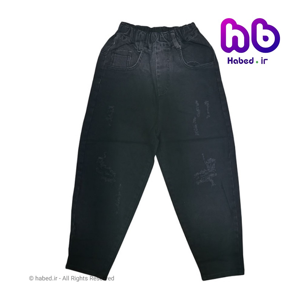 شلوار جین مام فیت خارجی جدید بچگانه اسپرت پسرانه و دخترانه جنس تضمینی و کش کد 2095