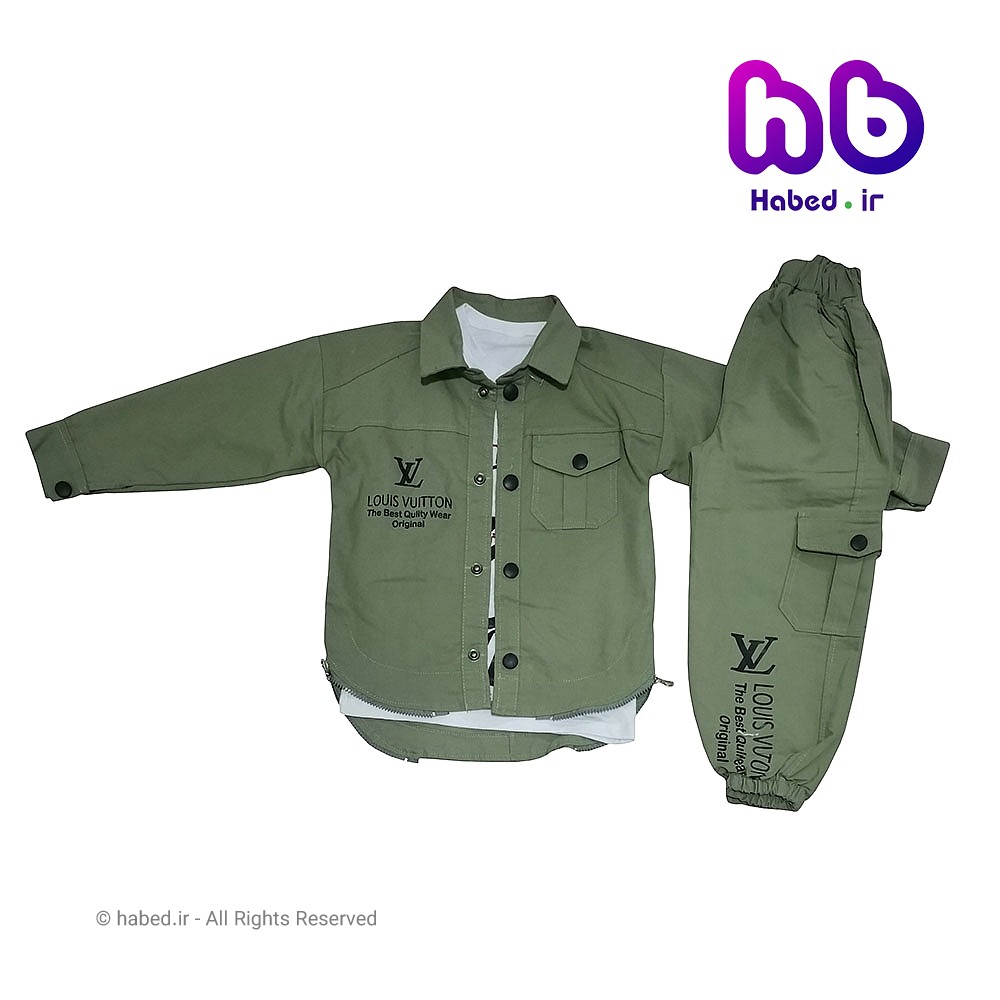 ست سه تکه جدید بچگانه پسرانه شیک جنس تضمینی بدون آبرفت کد 2129