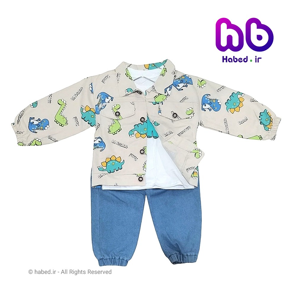 ست سه تکه جدید بچگانه پسرانه شیک جنس تضمینی بدون آبرفت کد 2131