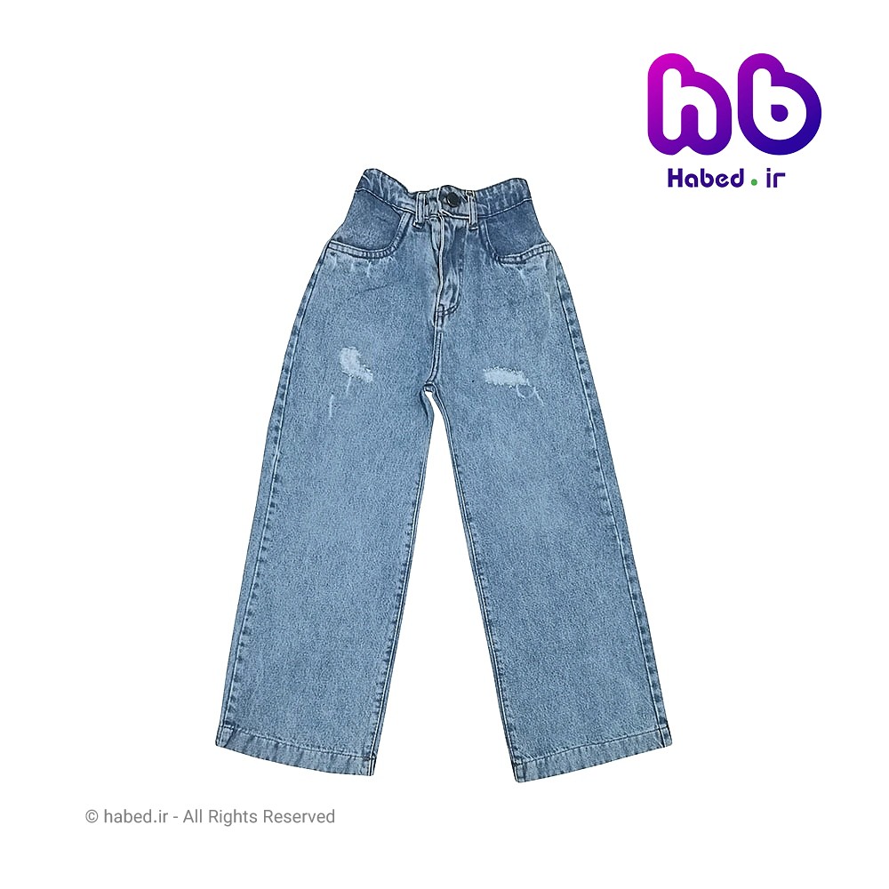 شلوار جین بگ جدید بچگانه اسپرت پسرانه و دخترانه جنس تضمینی و کش کد 2167
