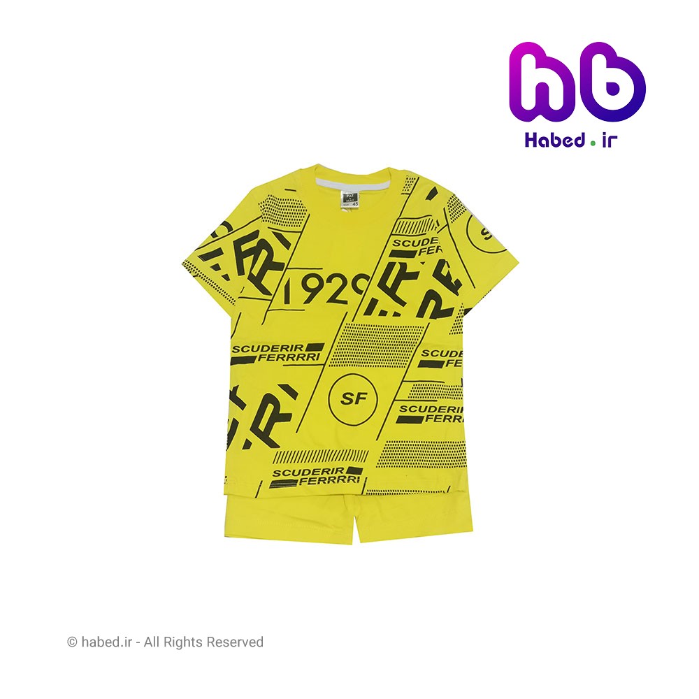 ست تیشرت شلوارک جدید بچگانه پسرانه و دخترانه ایرانی شیک جنس پنبه دورو درجه یک کد 2243