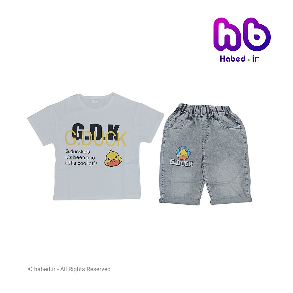 ست تیشرت شلوارک بچه گانه پسرانه و دخترانه خارجی شیک جنس پنبه دورو درجه یک کد 2251