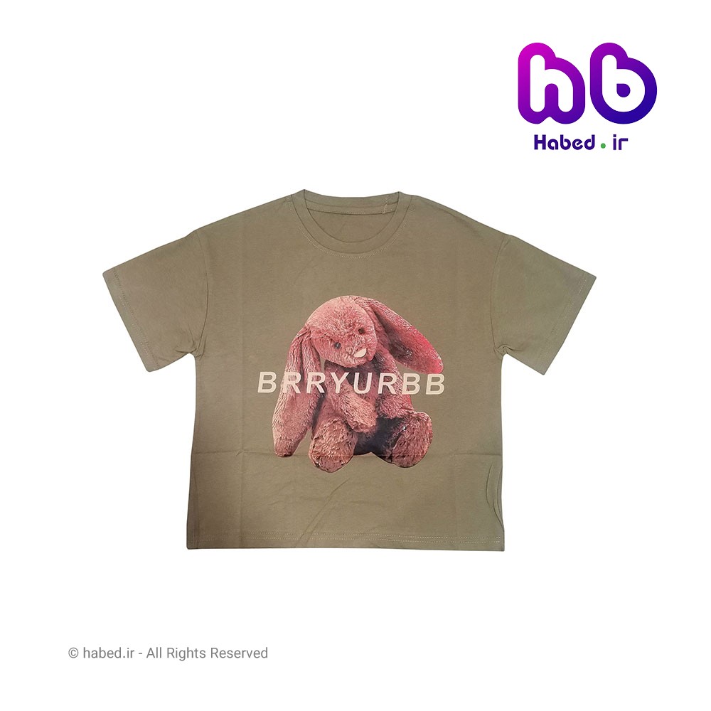 تیشرت کراپ جدید خارجی بچه گانه دخترانه شیک جنس پنبه دورو درجه یک کد 2262