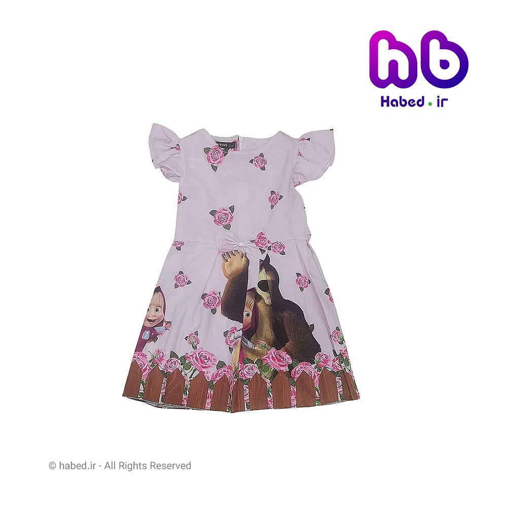 پیراهن ( سارافون) جدید بچه گانه دخترانه شیک ایرانی جنس کرپ مازراتی طرح السا کد 2295