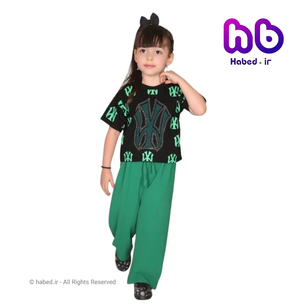 کراپ شلوار جدید ایرانی بچه گانه دخترانه شیک جنس پنبه دورو درجه یک کد 2347