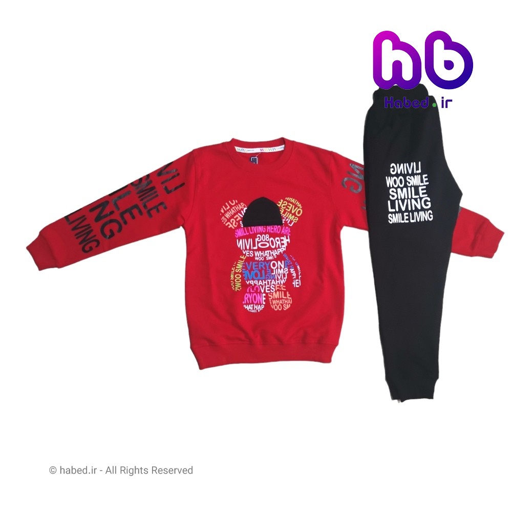 بلوز شلوار جدید شیک بچگانه اسپرت دخترانه و پسرانه جنس دورس پنبه دورو کد 2399