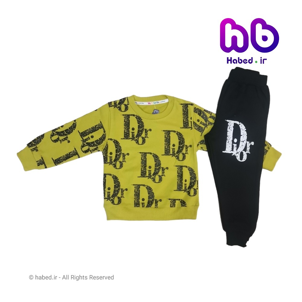 بلوز شلوار جدید شیک بچگانه اسپرت دخترانه و پسرانه جنس دورس پنبه دورو کد 2408