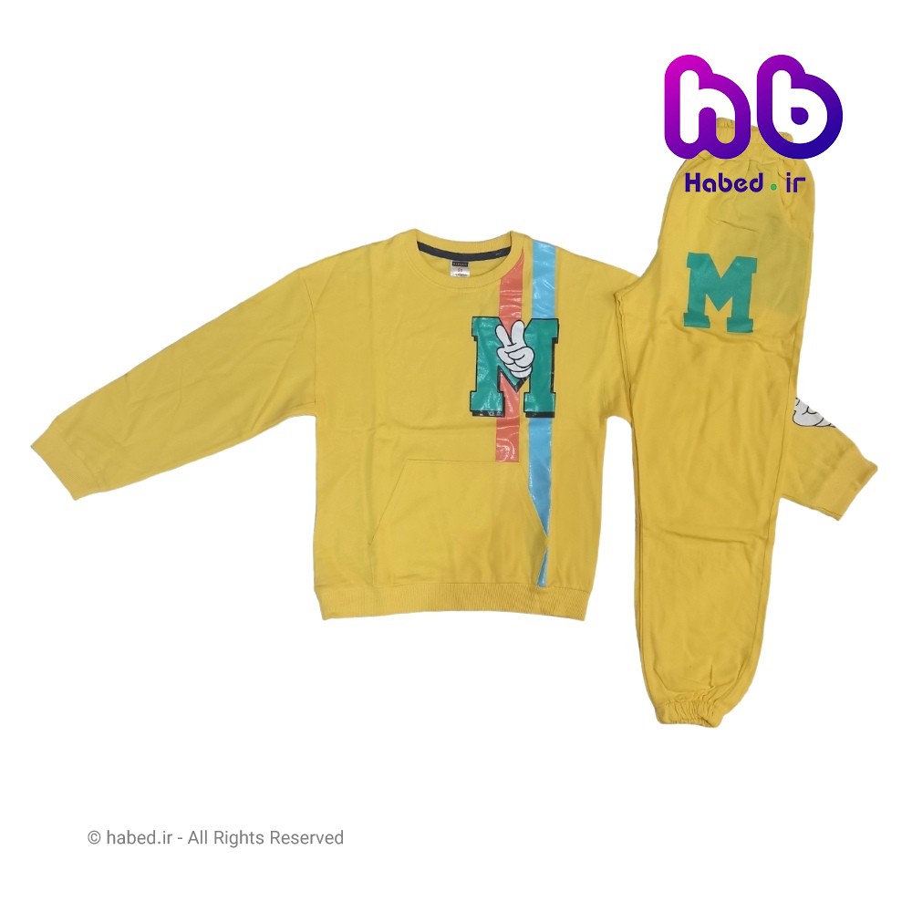 بلوز شلوار جدید شیک بچگانه اسپرت دخترانه و پسرانه جنس دورس پنبه دورو کد 2415