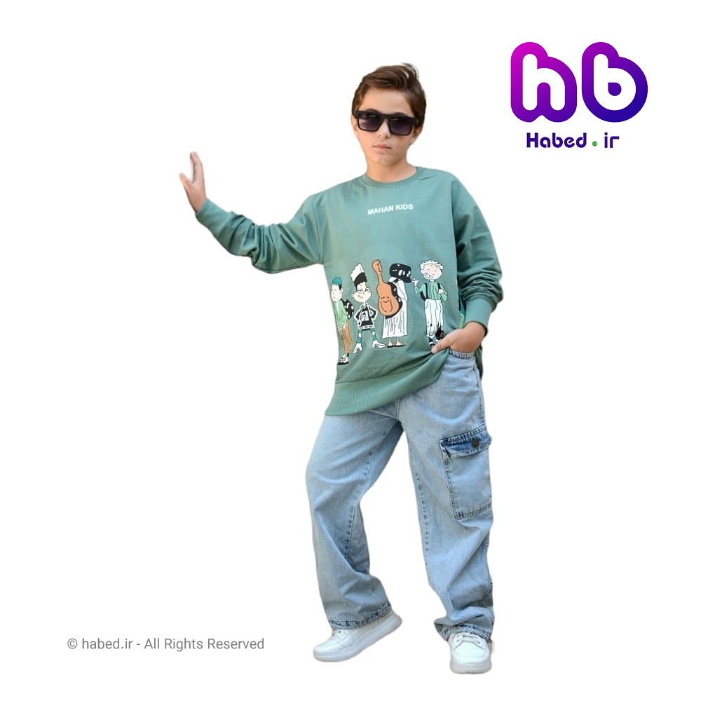 بلوز جدید بچگانه شیک پسرانه و دخترانه جنس دورس پنبه دو نخ لاکرا کد 2532