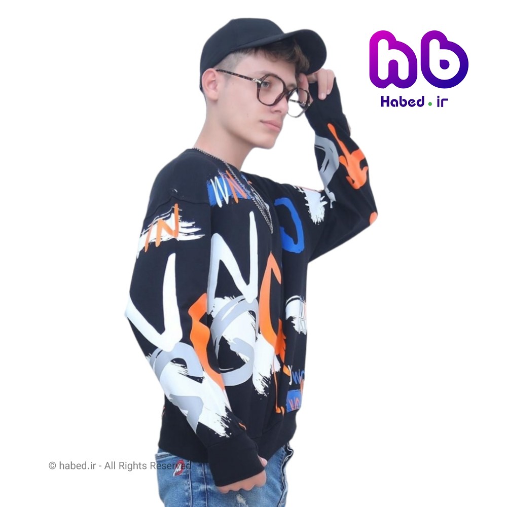 بلوز فينگردار جدید شیک بچگانه پسرانه و دخترانه جنس دورس پنبه دو نخ لاکرا چاپ دار کد 2577