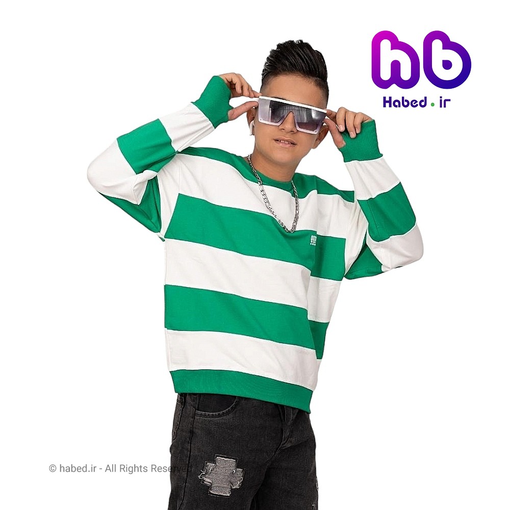 بلوز فينگردار جدید شیک بچگانه پسرانه و دخترانه جنس دورس پنبه دو نخ لاکرا چاپ دار کد 2592