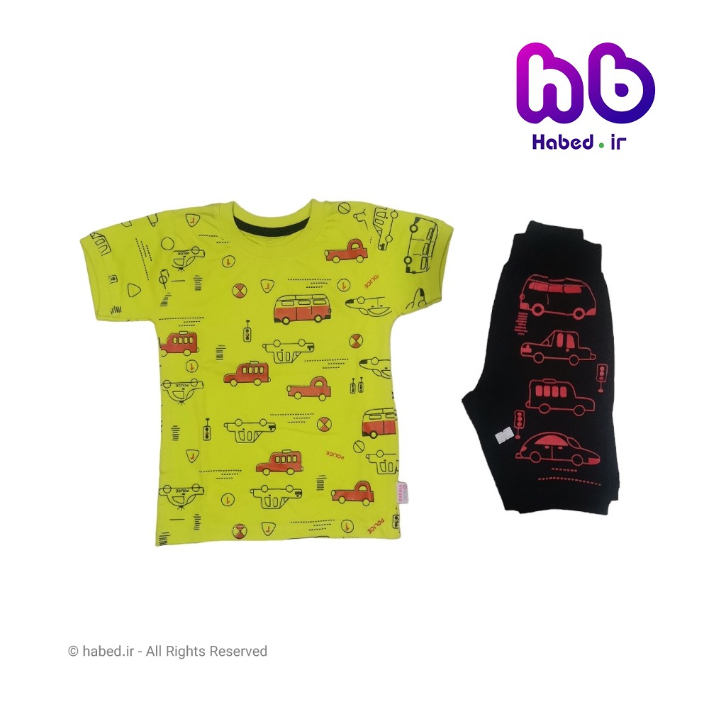 تیشرت شلوارک جدید شیک بچگانه پسرانه جنس پنبه دورو درجه یک کد 2728