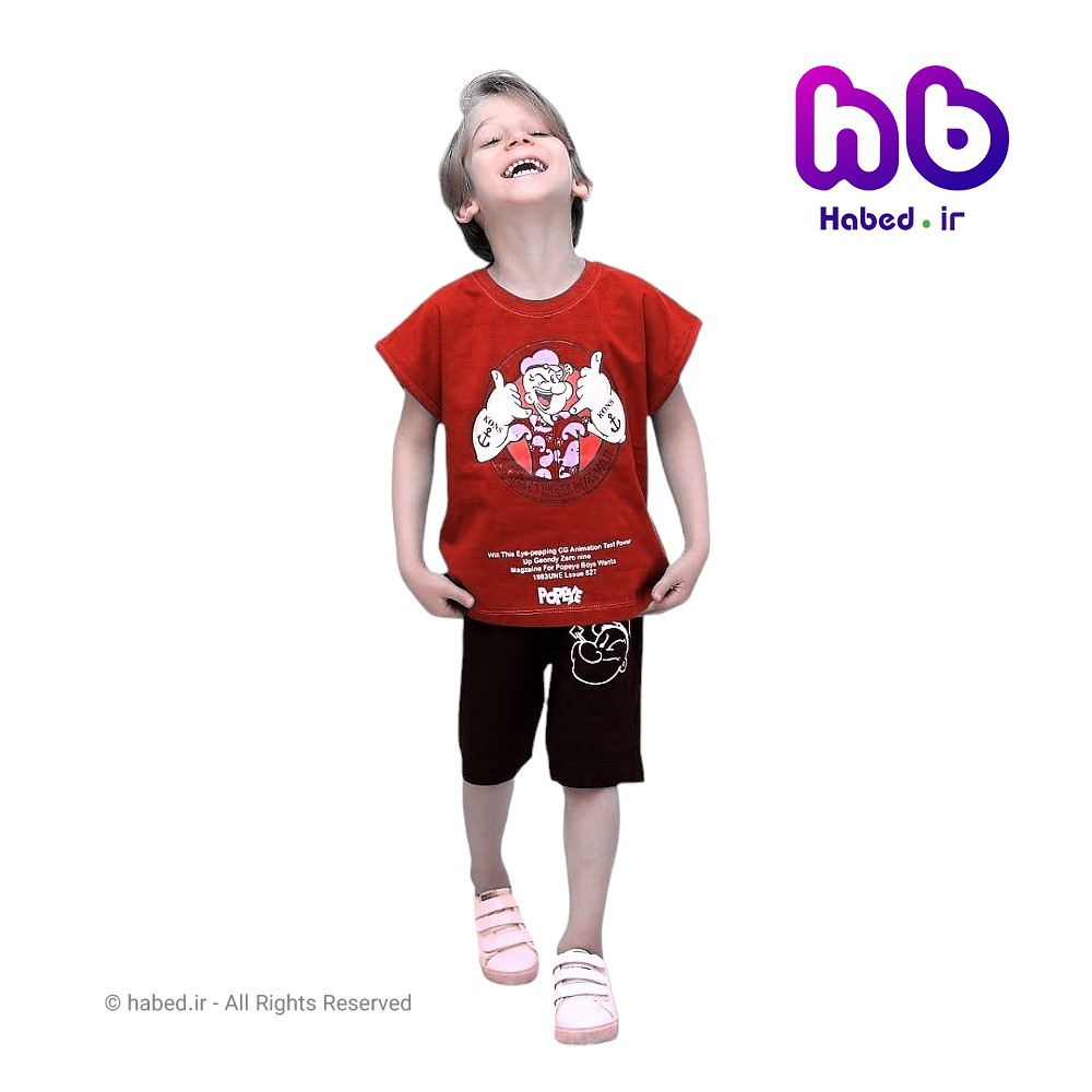 تیشرت شلوارک جدید شیک بچگانه پسرانه جنس پنبه دورو درجه یک کد 2787