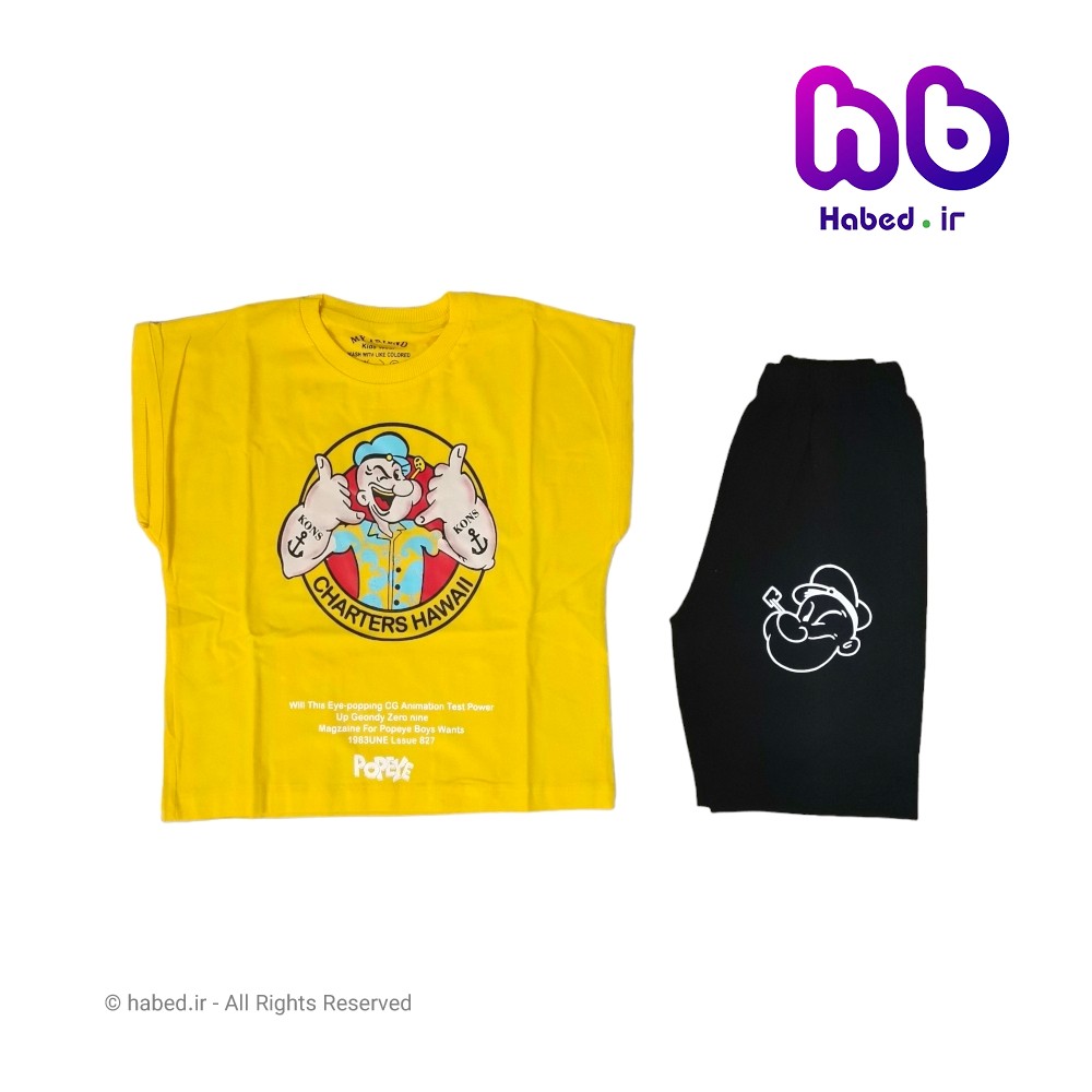 تیشرت شلوارک جدید شیک بچگانه پسرانه جنس پنبه دورو درجه یک کد 2790