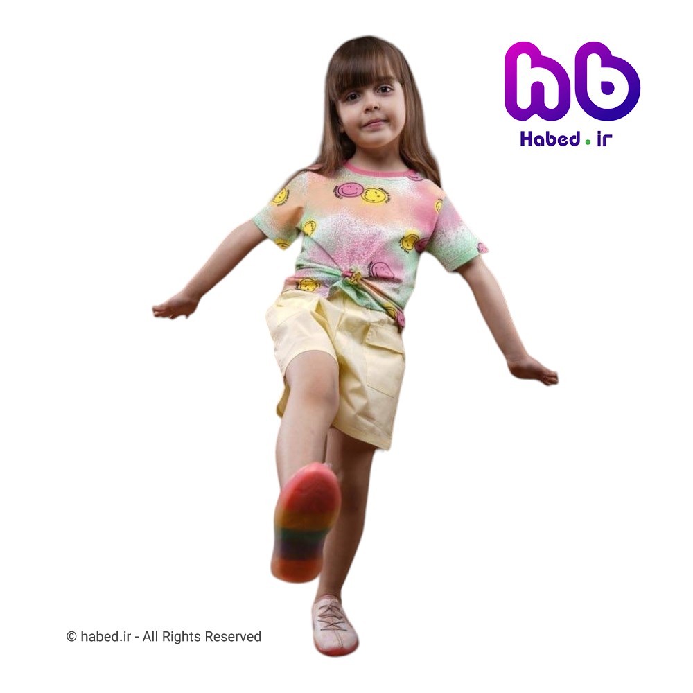 تیشرت شلوارک جدید شیک بچگانه دخترانه جنس پنبه دورو درجه یک کد 2807