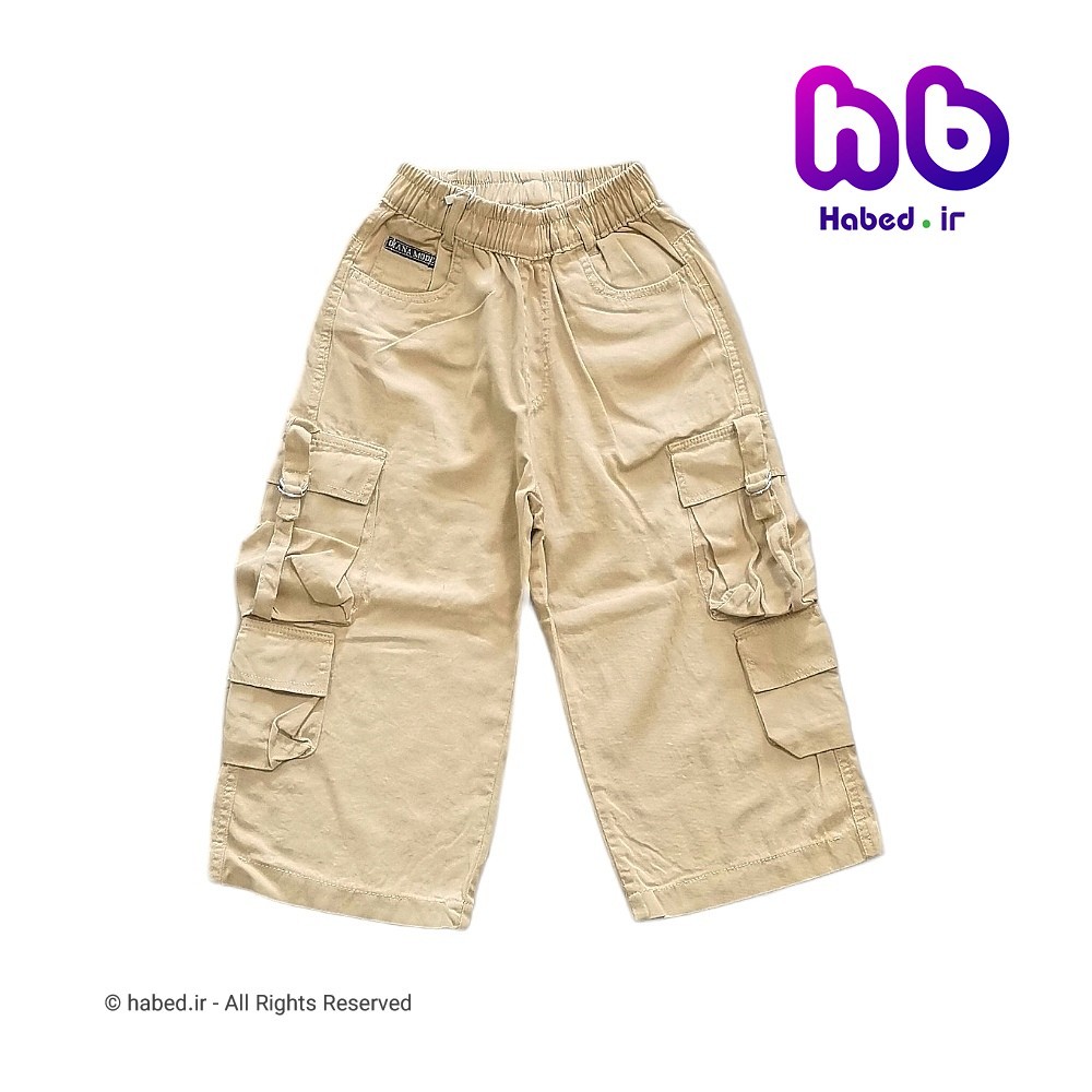 شلوارک کارگو کتان بچه گانه شیک پسرانه و دخترانه جنس تضمینی کد 2847