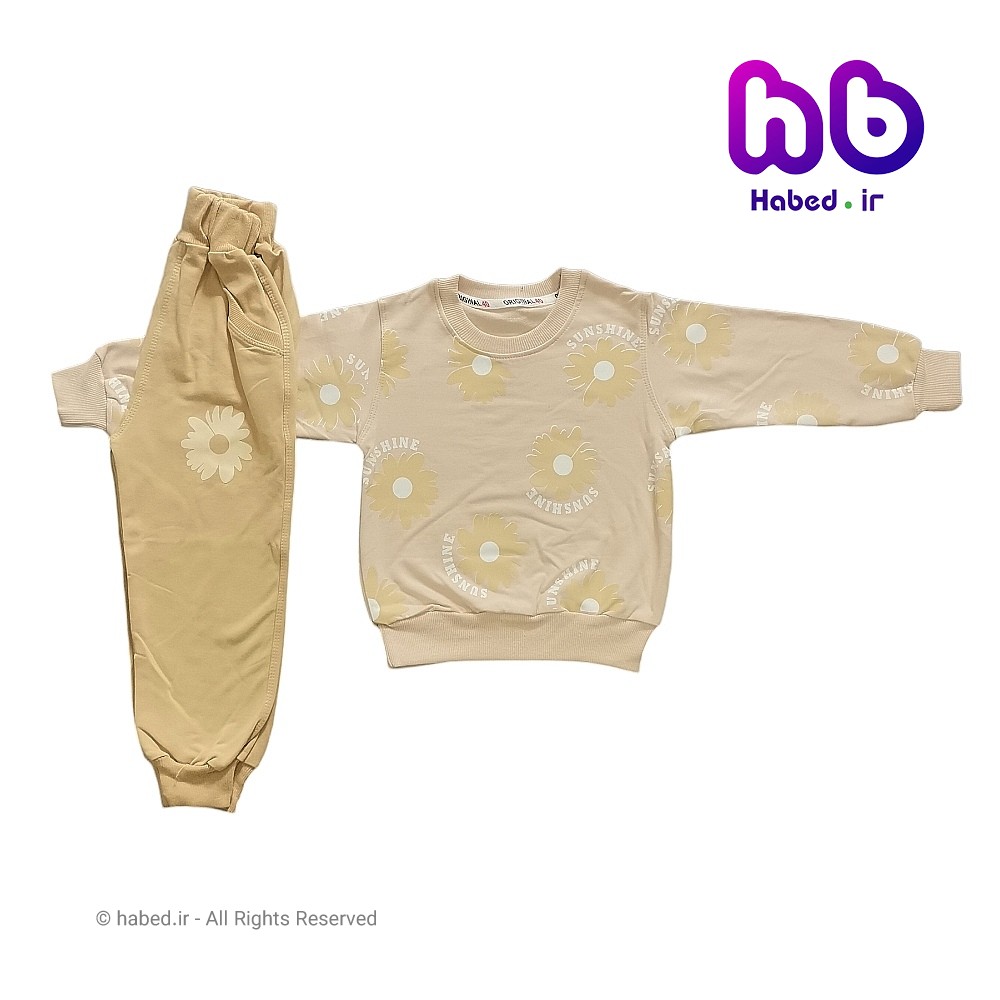 بلوز شلوار جدید شیک بچگانه دخترانه طرح خرس جنس دو نخ لاکرای تضمینی کد 2898