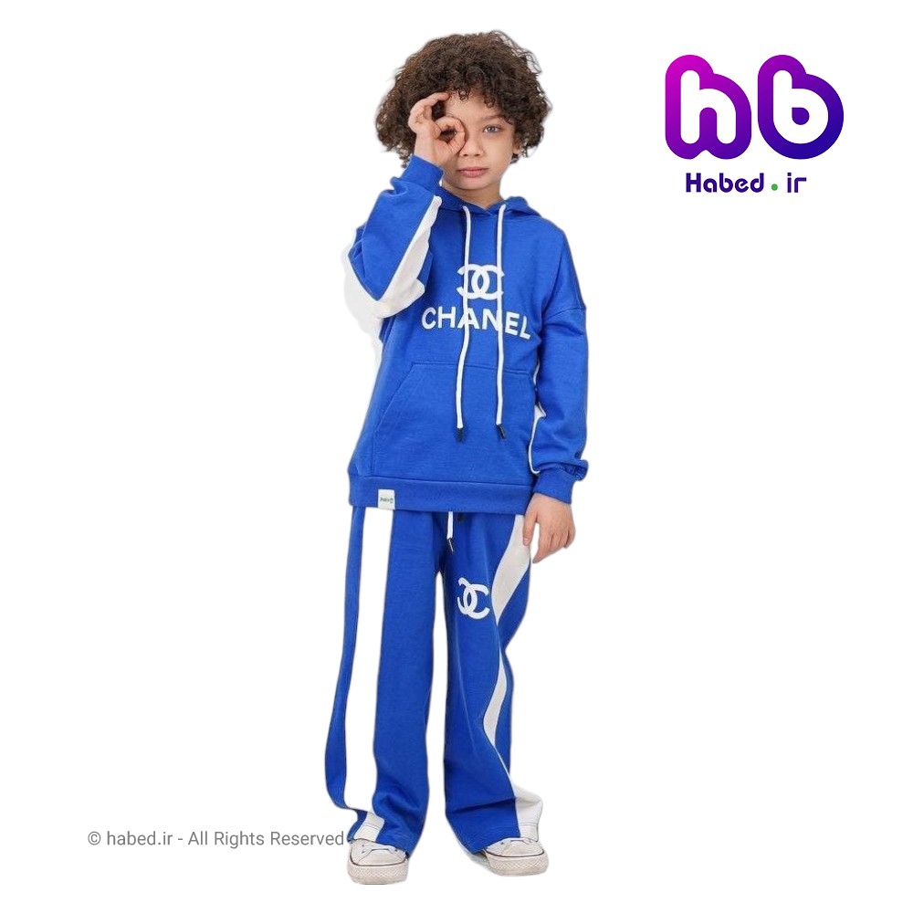 ست هودی شلوار بچگانه شیک پسرانه و دخترانه جنس پنبه دورو درجه یک کد 2916